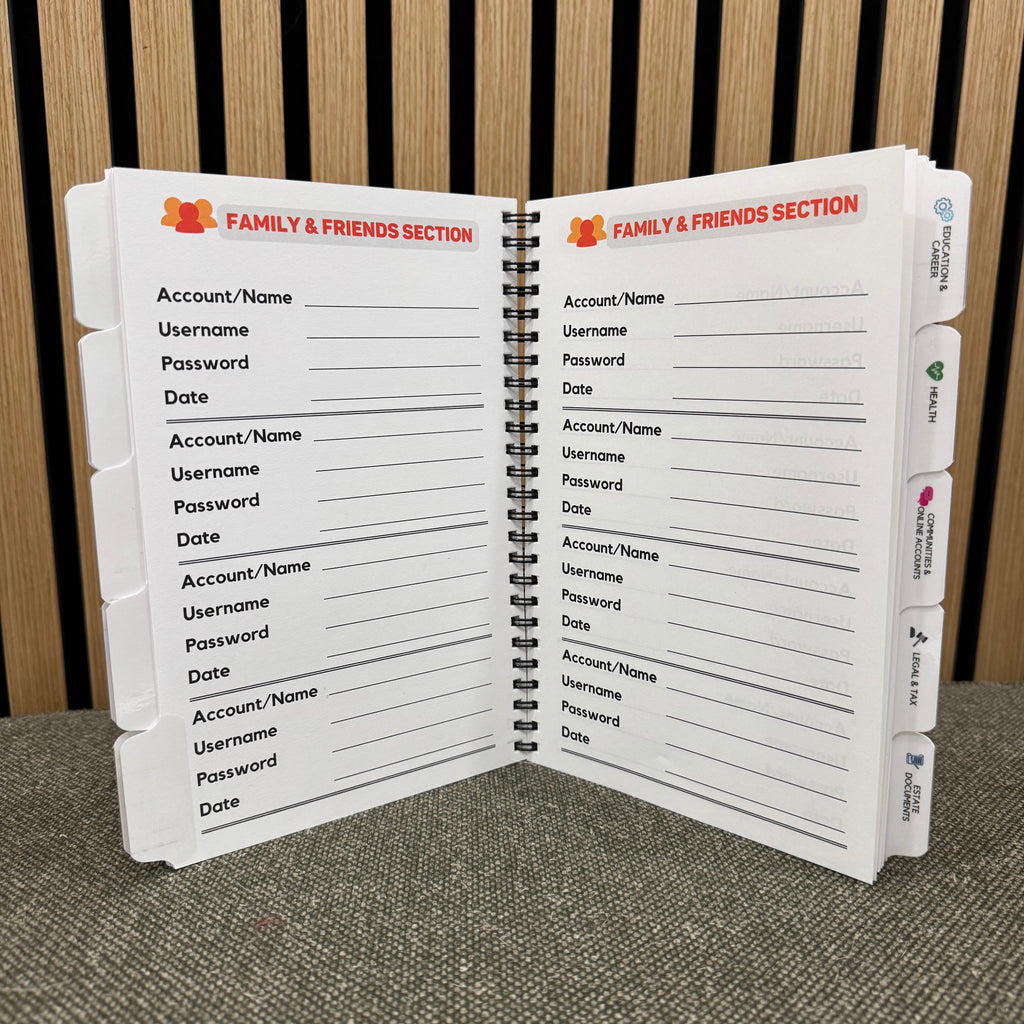 Bundle: The Nokbox Companion Password Book & Notes for Your NOK