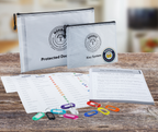 The Nokbox Lite: zippered Protected Documents bag, Key System bag, checksheets, and key tags