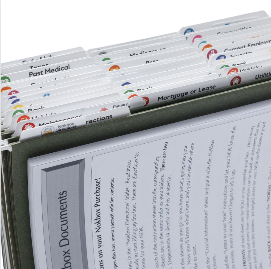 Nokbox Checklist.pdf The Nokbox™ Fireproof | Fire-Resistant Estate Planning Organizer