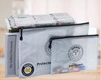 The Nokbox Base Kit: labeled folders with zippered Protected Documents and Key System bags