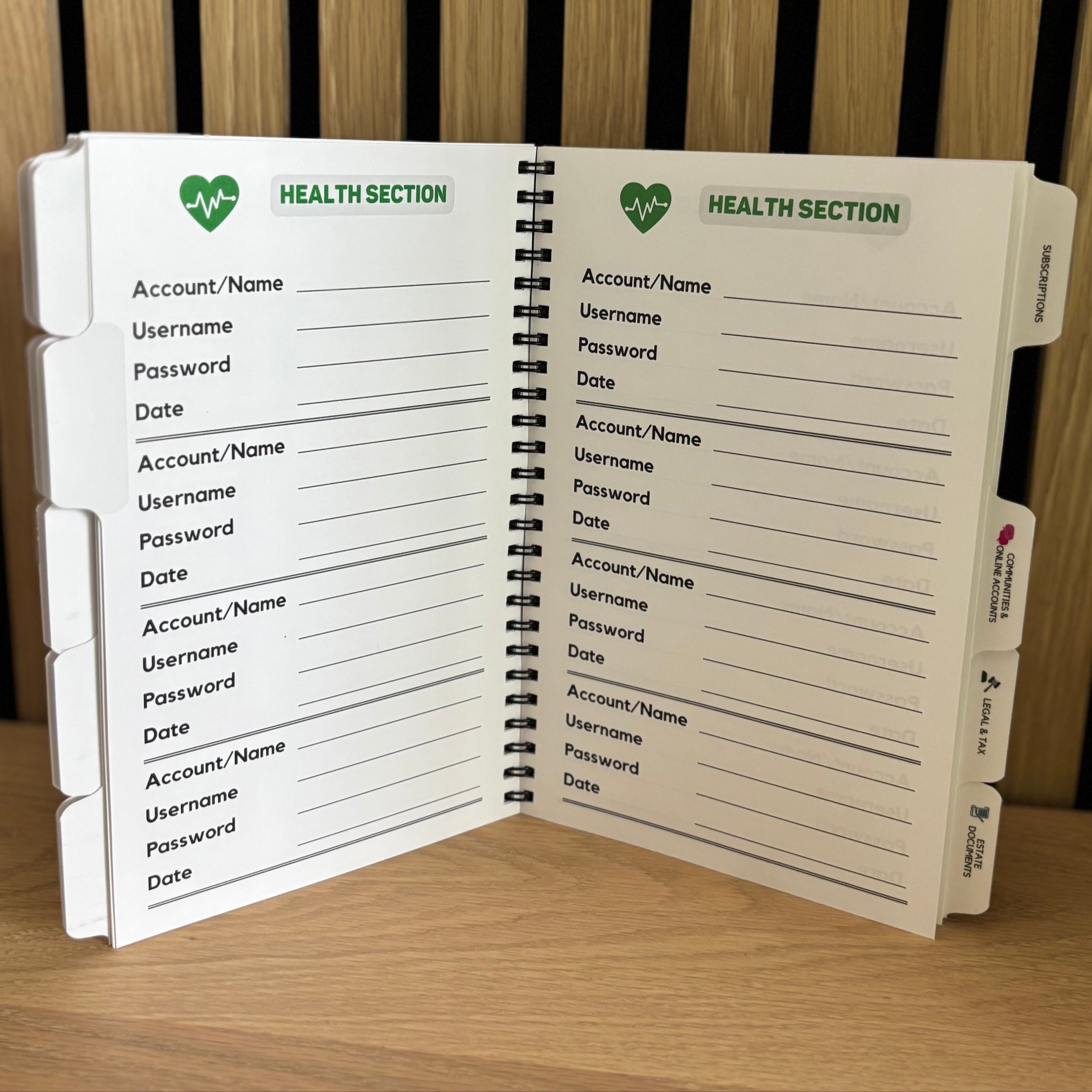 The Nokbox Companion Password Book